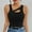 01 Black, variant on Weiqiqre Summer Tops for Women 2025 Cut Out Front Asymmetrical Neck Rib Knit Sleeveless Tank Top