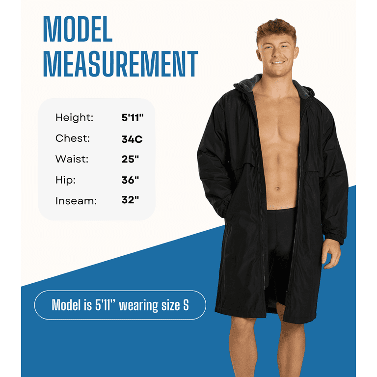 Sporti Comfort Fleece-Lined Swim Parka, (Men's) - Walmart.com