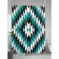 thumbnail image 5 of Shower Curtain Aztec Boho Bathroom Curtains with Hooks, Waterproof Fabric Bohemian Abstract Geometric Turquoise Bath Shower Curtains Set for Bathroom Bathtubs Decor 36x72 Inch, 5 of 8