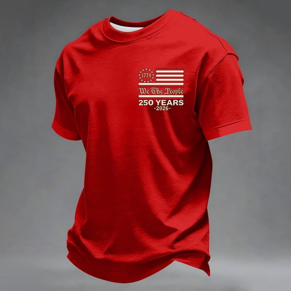 250Th Anniversary USA Shirt for Celebrate 250th Anniversary of America Patriotic Veteran Tee America 250 Merchandise Short-Sleeved Top for Man