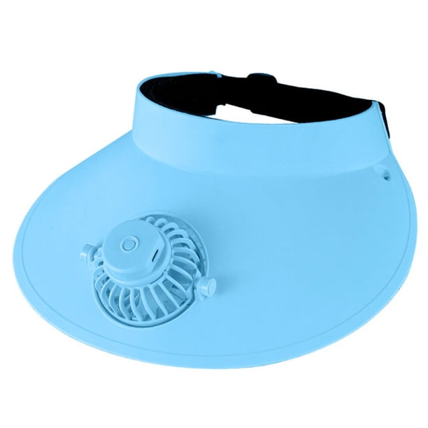 Sombrero de visera con ventilador de carga USB, gorra con visera de 3 velocidades de viento, suministros de verano de ala ancha