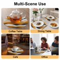 thumbnail image 2 of Orange Gray Ombre Round 13 Inch Placemats Set of 6, Modern Geometric Moire Abstract Art HeatResistant Non Slip Place Mats for Dining Table, Wipeable Braided Kitchen Table Mats for Housewarming, 2 of 9