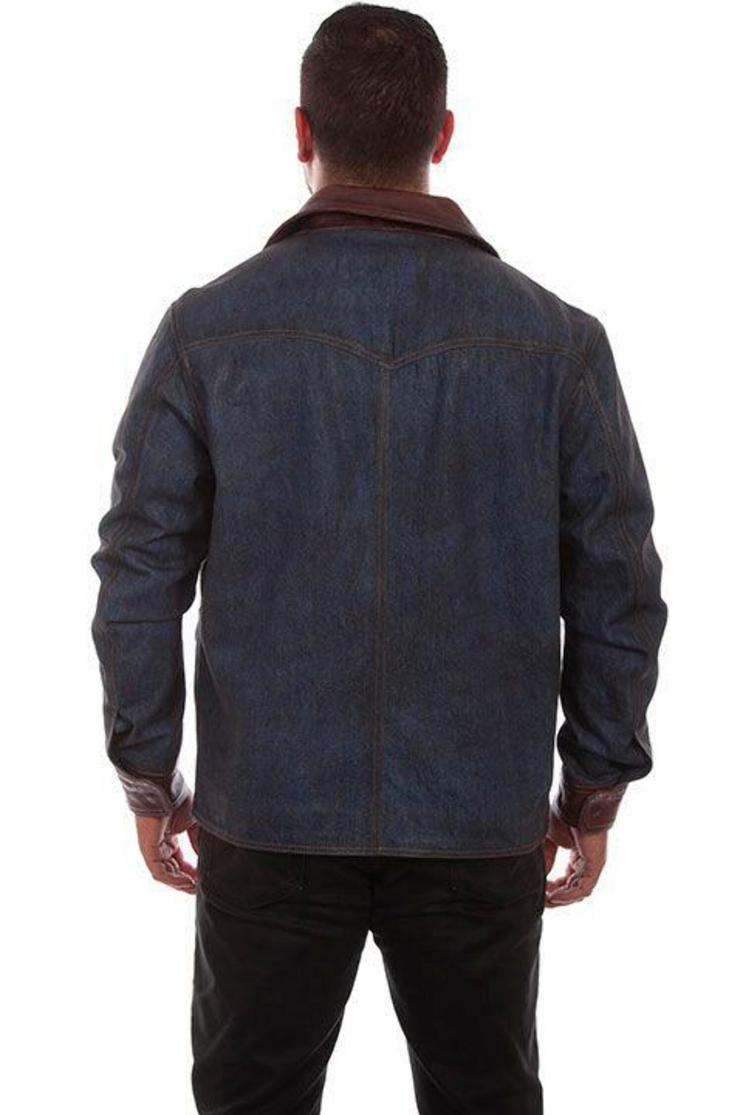 Scully 1068-193 XL Extra Large Denim & Leather Trim Jacket - image 2 of 2