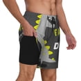 thumbnail image 2 of Kdxio Cute Dinosaur Skate Print Men'S Swim Trunks With Compression Liner 7 Inch Inseam Quick Dry Swim Shorts, 2 of 7