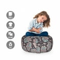 thumbnail image 2 of Oriental Storage Toy Bag Chair, Hamsa Hands Middle Eastern Luck Motif, Stuffed Animal Organizer Washable Bag, Large Size, Purple Grey Blue, by Ambesonne, 2 of 3