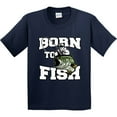 thumbnail image 3 of Inktastic Born to Fish Youth T-Shirt, 3 of 5