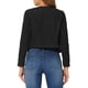 thumbnail image 3 of Chaqueta de mezclilla recortada INSPIRE CHIC para mujer, bolero casual sin cuello y de frente abierto, color negro, 3 of 6
