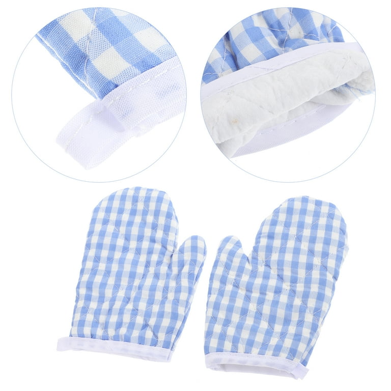 2pcs Kids Oven Mitts Heat Resistant Kitchen Mitts Microwave Oven Gloves, Kids Unisex, Size: One Size