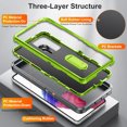 thumbnail image 3 of JTCASES Compatible with Samsung Galaxy A53 5G Case Heavy Duty Protective Rugged Phone Case, Full Body Anti-dust Shockproof Drop Proof Armor Durable Cover for Galaxy A53 5G 6.5 inch, Gray/Green, 3 of 9