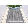 thumbnail image 3 of Organic Cotton Woven Stripe Table Runner with Fringe Rustic Farmhouse Cloth Dining Table Runner for Kitchen Buffet Table Boho Dresser Scarf Non Slip Washable Ombre Texture Black / Off White 14"x90”, 3 of 8