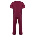 thumbnail image 3 of iiniim Men Women Scrubs Uniform Office Cosplay Costume Comfy Formal Set Nurse Work Suit Size S-3XL Wine_Red Small, 3 of 7