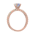 thumbnail image 2 of 1/2 Carat Prong Set Solitaire Diamond Engagement Ring Band in 14K Rose Gold (Ring Size 4), 2 of 5