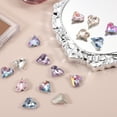 thumbnail image 6 of Uxcell 10 Pcs 3D Heart AB Blue Nail Charm Rhinestones 12x13mm K9 Glass Crystal Rhinestones Pointed Back Crooked Heart Gems, 6 of 6