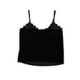 thumbnail image 2 of bar III Womens Scalloped Cami Tank Top, Black, Large, 2 of 2