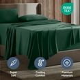 thumbnail image 6 of Nestl King Sheet Sets, 1800 Series Deep Pocket 4 Piece, Luxury Soft Microfiber Bed Sheet Sets, HUNTER GREEN, 6 of 8