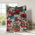 thumbnail image 1 of Spiderman Falei Blanket, Cartoon Blanket, Super Soft Blanket, 3D Printing, Suitable For Sofa, Living Room, 1 of 1