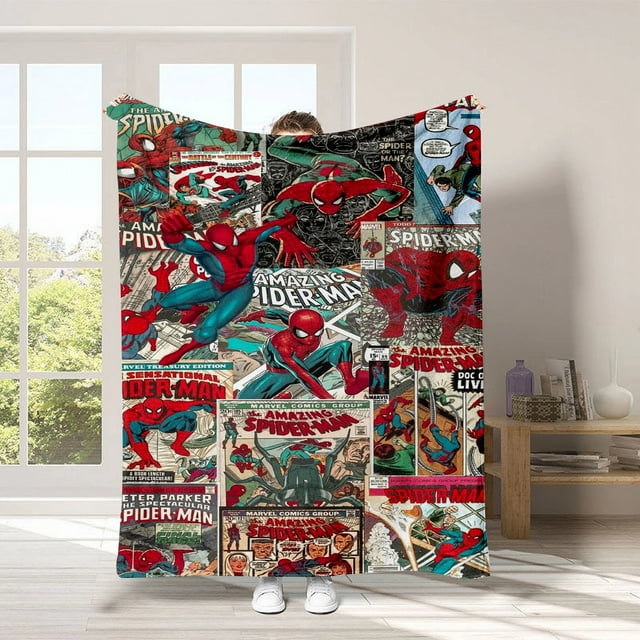 Spiderman Falei Blanket, Cartoon Blanket, Super Soft Blanket, 3D Printing, Suitable For Sofa, Living Room