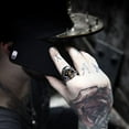 thumbnail image 2 of YAZI Home Genuine Stainless Steel Ring Jewelry for Men Fashion Punk Biker Skull Rings, 2 of 12