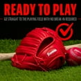 thumbnail image 6 of Franklin Sports RTP Kids Teeball Glove + Ball Set - Boys + Girls Mitt - 9.5" Righty - Red, 6 of 7