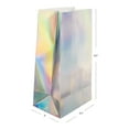 thumbnail image 3 of Koyal Wholesale Iridescent Party Treat Bags, 25 Pack 4.5 x 8.5 Holographic Silver Foil Party Bags, 3 of 4