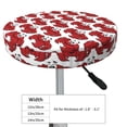thumbnail image 4 of Fotbe Cute Red Crab Stool Covers Round,Waterproof Round Bar Stool Covers Bar Chair Covers Washable Stool Cushion Slipcover for 12-14 Inch Chair-14 inch, 4 of 7
