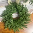 thumbnail image 5 of Artificial Pine Wreath With Red Velvet Bow For Holiday Decor Indoor And Outdoor Use, 5 of 8