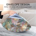 thumbnail image 4 of Yayeee Pillowcase Queen Size Set of 2 Satin Wrinkle Resistant Envelope Pillow Case, Colorful Water Lilies Pattern, 4 of 8