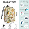 thumbnail image 5 of Sunflower and Postcard Cream Pattern Backpack for School, Cute School Bag with Adjustable Shoulder Straps and Padded Back, 15.7"x11.8"x5.5", 5 of 5
