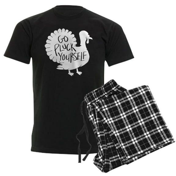 CafePress - Go Pluck Yourself Men's Dark Pajamas - Men's Dark Loose Fit Cotton Pajama Set