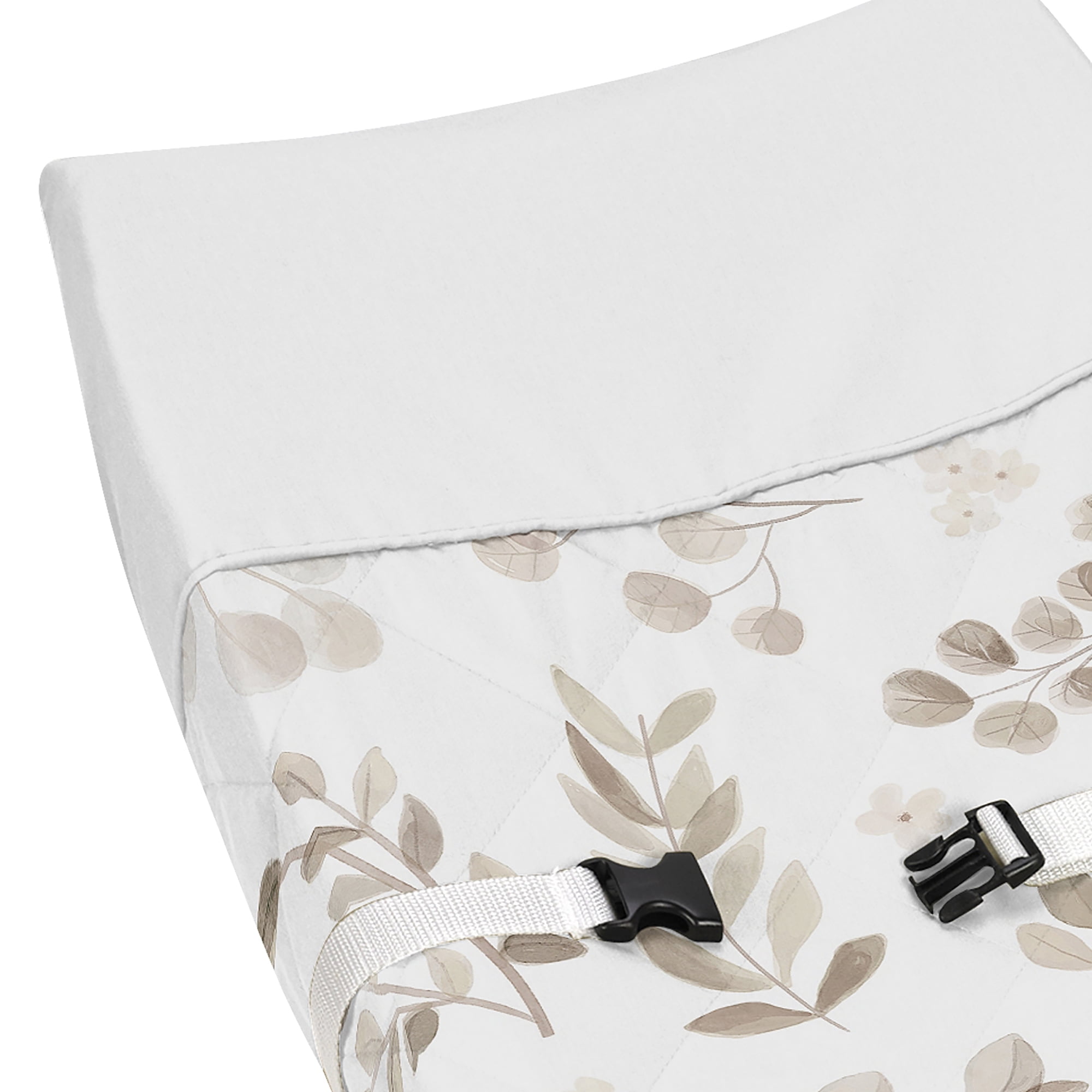 Sweet Jojo Designs Botanical Taupe and White Changing Pad Cover