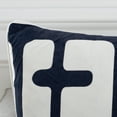 thumbnail image 3 of SAFAVIEH Maize Geometric Pillow, 25" x 25", Beige/Navy, Set of 2, 3 of 5