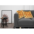 thumbnail image 3 of Ambesonne Orange Throw Pillow Cover 2 Pack, Grunge Rose Floral Art, 24", Orange Tan, 3 of 7