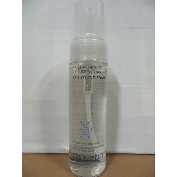 Giovanni Natural Mousse AirTurbo Charged Hair Styling Foam, 207 ml / 7