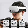 thumbnail image 7 of VR Headband for Meta Quest 3, Adjustable Elite Head Strap Replacement, Foldable Comfortable VR Headset Accessory to Reduce Face and Head Pressure-White, 7 of 7