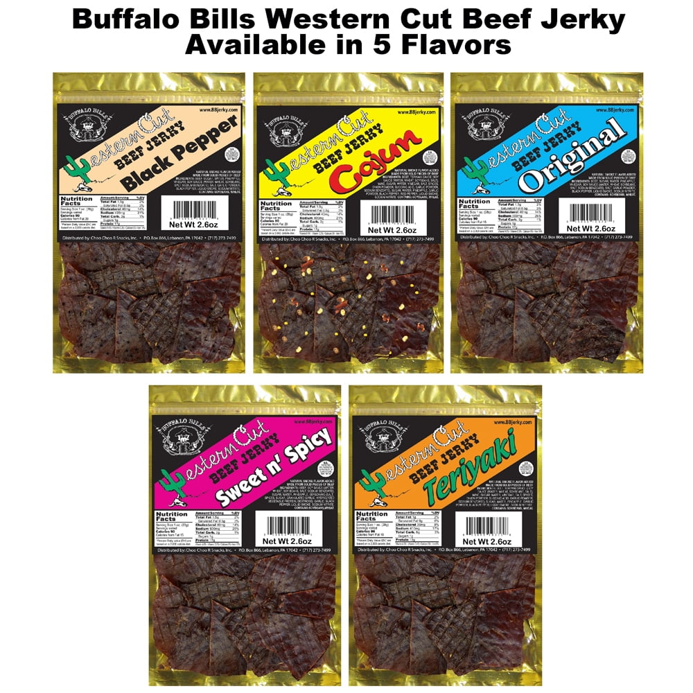 Buffalo Bills 2.6oz Western Cut Original Beef Jerky – Six 2.6oz Packs
