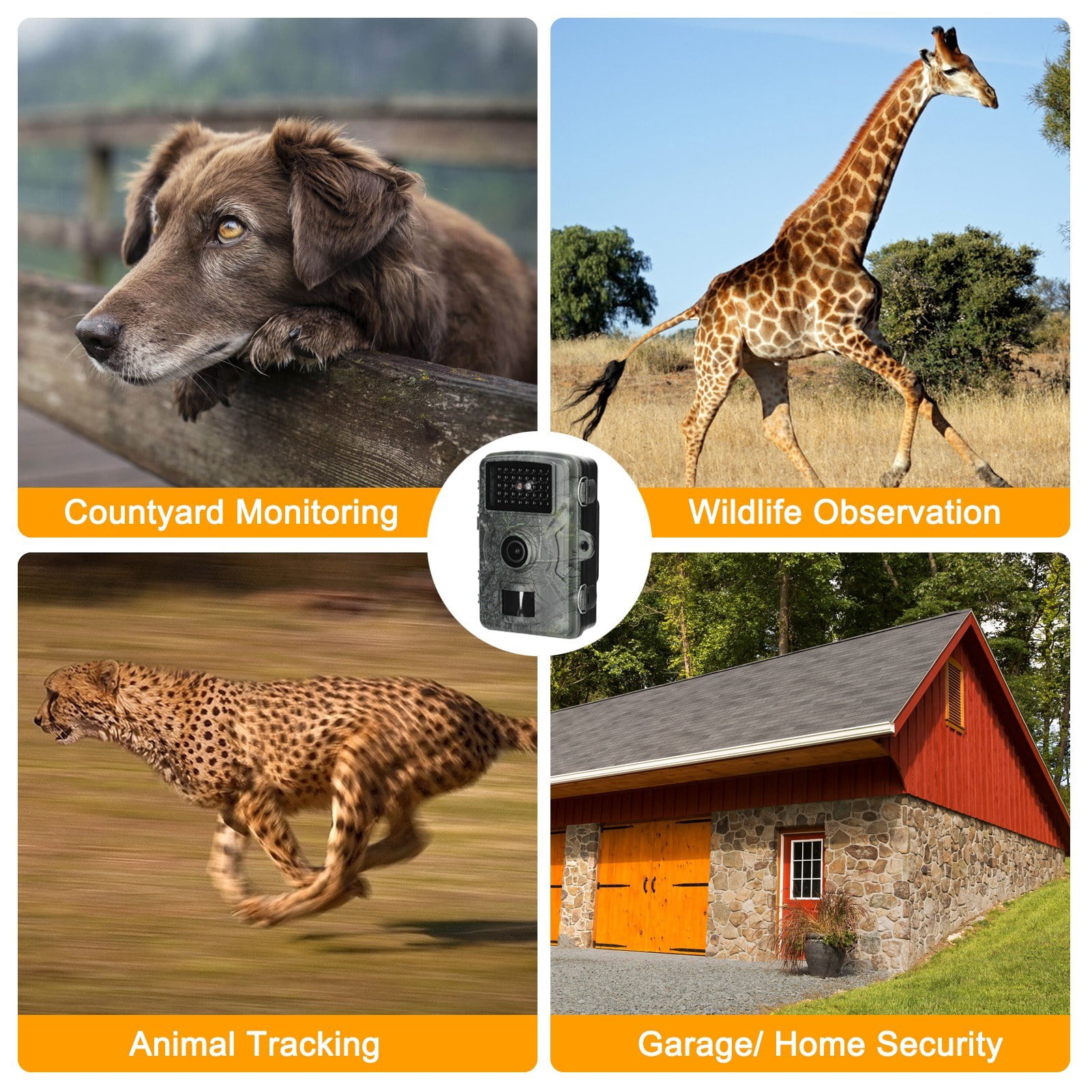 16MP 1080P Outdoor Trail Camera for Wildlife Observation