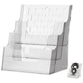thumbnail image 4 of Wall Mount or Countertop Brochure Holder Clear Literature Holder Multi Pocket Display Stand, 4 of 8