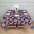 thumbnail image 3 of Pioneer Flower Floral Print Pattern Square Tablecloth, Waterproof Wipeable Spillproof Washable Table Cover for Home Kitchen Party Decor, 42"x42", 3 of 6