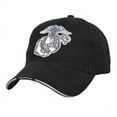 thumbnail image 2 of Rothco 11463 Deluxe Eagle Globe & Anchor Low Profile Cap, Black, 2 of 2