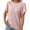 Pink, variant on SHITINN Women Textured Short Sleeve Tops Crewneck Knit T Shirts Solid Loose Casual Basic Summer T Short Sleeve Tops T Shirts for Women Women Summer Top