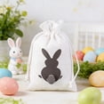 thumbnail image 4 of DefiDgd Easter Linen Bunny Goodie Bags with Drawstring,Reusable Easter Party Favors Bags for Candy Gift Treat Storage Holiday Celebrations(Brown), 4 of 6