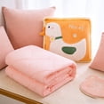 thumbnail image 6 of NWOKYZGH Stuffed Travel Blanket and Pillow Set, 2 in 1 Plush Stuffed Hugging Pillow with Warming Hands Pillow Blanket for Kids Gift Travel Airplane Train Bed office Nap, 6 of 6