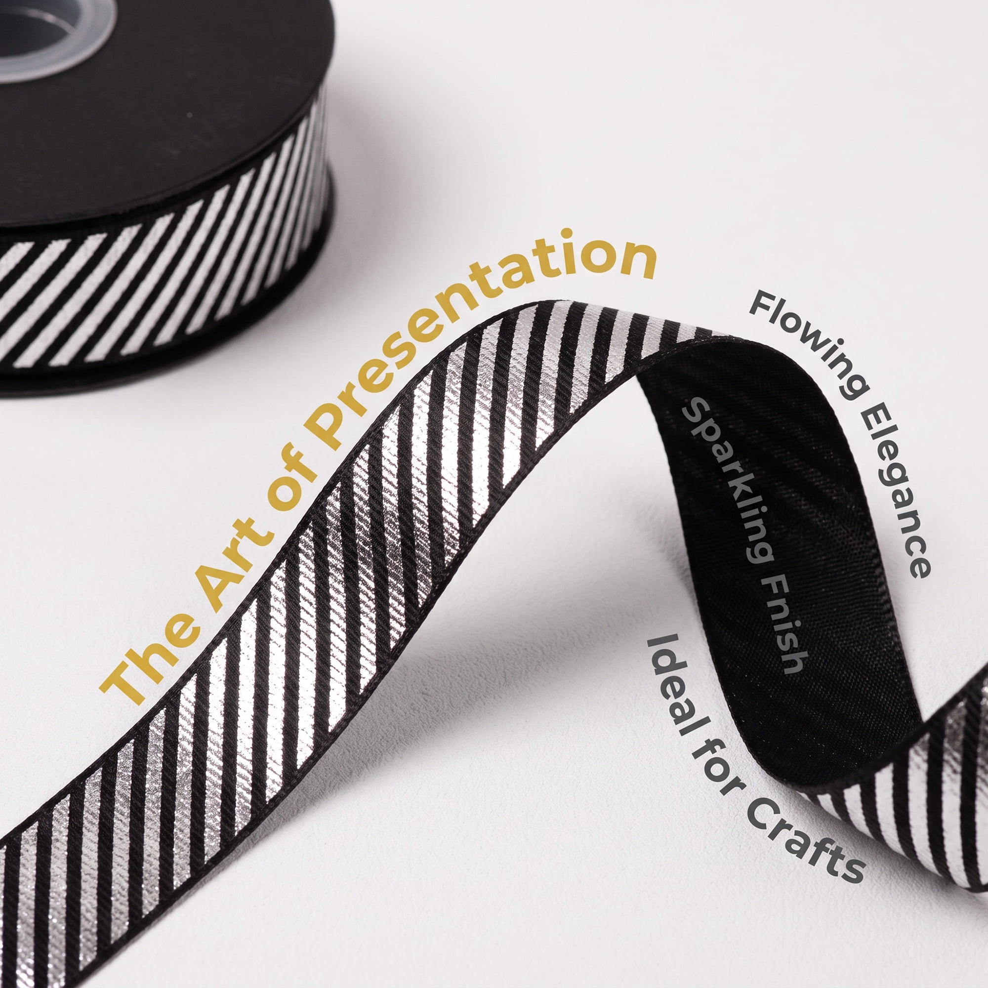 Unique Bargains Elegant Star Pattern Fabric Ribbon for Creative Presentations Silver
