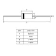 thumbnail image 2 of Unique Bargains 1N4007 Rectifier Diode 1A 1kV Axial Electronic Silicon Diodes 90pcs, 2 of 4