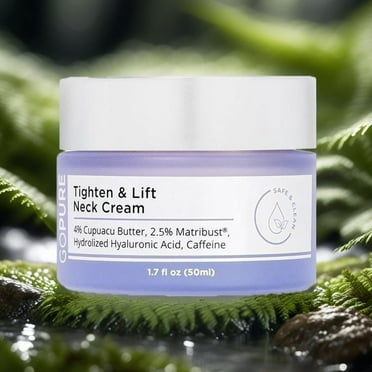 Go PUR Neck Firming Cream - Anti-Aging Neck Cream for Tightening and Wrinkles for an Even Skin Tone and Neck Lift - With Pro-Active Firming Complex, 1.7 oz