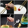 thumbnail image 6 of Monyance Korean Cutlery Stainless Steel Spoon Chopsticks Set for Home Kitchen(7.87X1.34X0.12Inches), 6 of 10