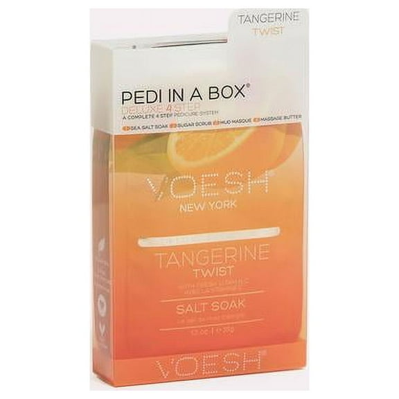 Voesh Deluxe Pedicure Pedi In A Box 4 In 1 Tangerine Twist (Pack Of 3)