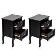 thumbnail image 4 of 2Pcs Nightstands, 2-Tier Night Table End Tables with Drawers Large Size Black, 4 of 7