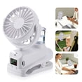 thumbnail image 2 of 2-in-1 Clip on Fan with Humidify, Humidifier Cooling Fan,Portable Desk Fan with 4 Speeds & LED Screen, Rechargeable Stroller Fan 1200mAh Battery for Home Office Outdoor, 2 of 10
