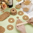 thumbnail image 3 of 150 Pcs Tan Paper Wine Glass Charms 2.75x2.75 inch Paper Wine Glass Markers Blank Flower Gear Drink Name Tag Wine Glass Name Tag for DIY Wedding Restaurant Party, 3 of 6